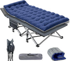 Slsy 2 Pack Folding Bed Cot with 3.3 Inch 2 Sided Mattress, 75"* 28" Folding Camping Cots with Carry Bag, Portable Sleeping Cot Guest Bed