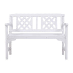 Handcrafted Wooden Garden Bench 2 Seat Weather-Resistant - Gardeon