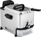 T-Fal Ultimate Steel Deep Fryer with Basket 3.5 Liter Oil and 2.6 Pound Food Capacity