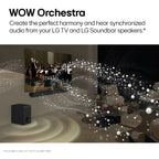 LG – 5.1.1-Channel S70TR Home Theater Soundbar with Wireless Subwoofer and Rear Speakers, Dolby Atmos, WOW Orchestra – Black