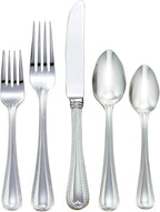Lenox Silverware Set, Vintage Jewel 20-Piece Flatware Set, Service For 4, 18/10 Stainless Steel, Dishwasher Safe, Knives Spoons And Forks Set, Home And Kitchen Utensils (Silver, 20 Piece)