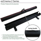 Elite Screens ezCinema 2, Manual Floor Pull Up with Scissor Backed Projector Screen, 70-inch 16:9, Portable Home Theater Office Classroom Projection Screen with Carrying Bag, F70XWH2