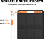 Jackery SolarSaga 200W Portable Solar Panel IP68 Foldable Bifacial Solar Panels Compatible with Jackery Explorer Power Station and Solar Generator for Rooftops Outdoor Camping Off-Grid and RVs