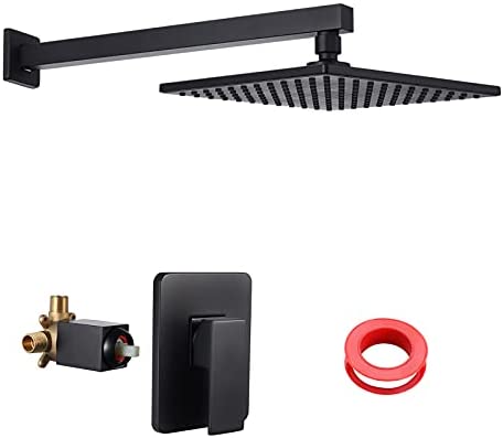 KES Black Shower Faucet Shower Valve Rain Shower
