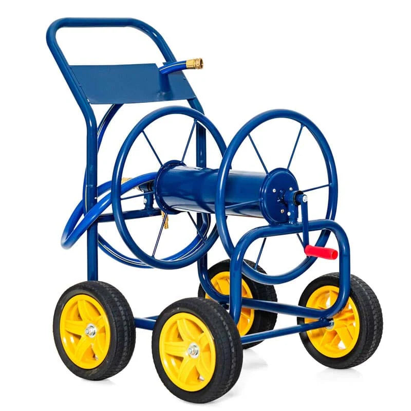 Garden Hose Reel Cart Holds 330 FT of 3/4" or 5/8�?& 400 FT of 1/2" Hose, Heavy Duty Yard Water Planting Cart