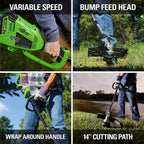 40V 14  Brushless Cordless (Attachment Capable) String Trimmer, 4.0Ah Battery and Charger Included