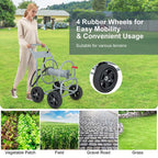 Garden Hose Reel Cart Holds 330 FT of 3/4" or 5/8�?& 400 FT of 1/2" Hose, Heavy Duty Yard Water Planting Cart