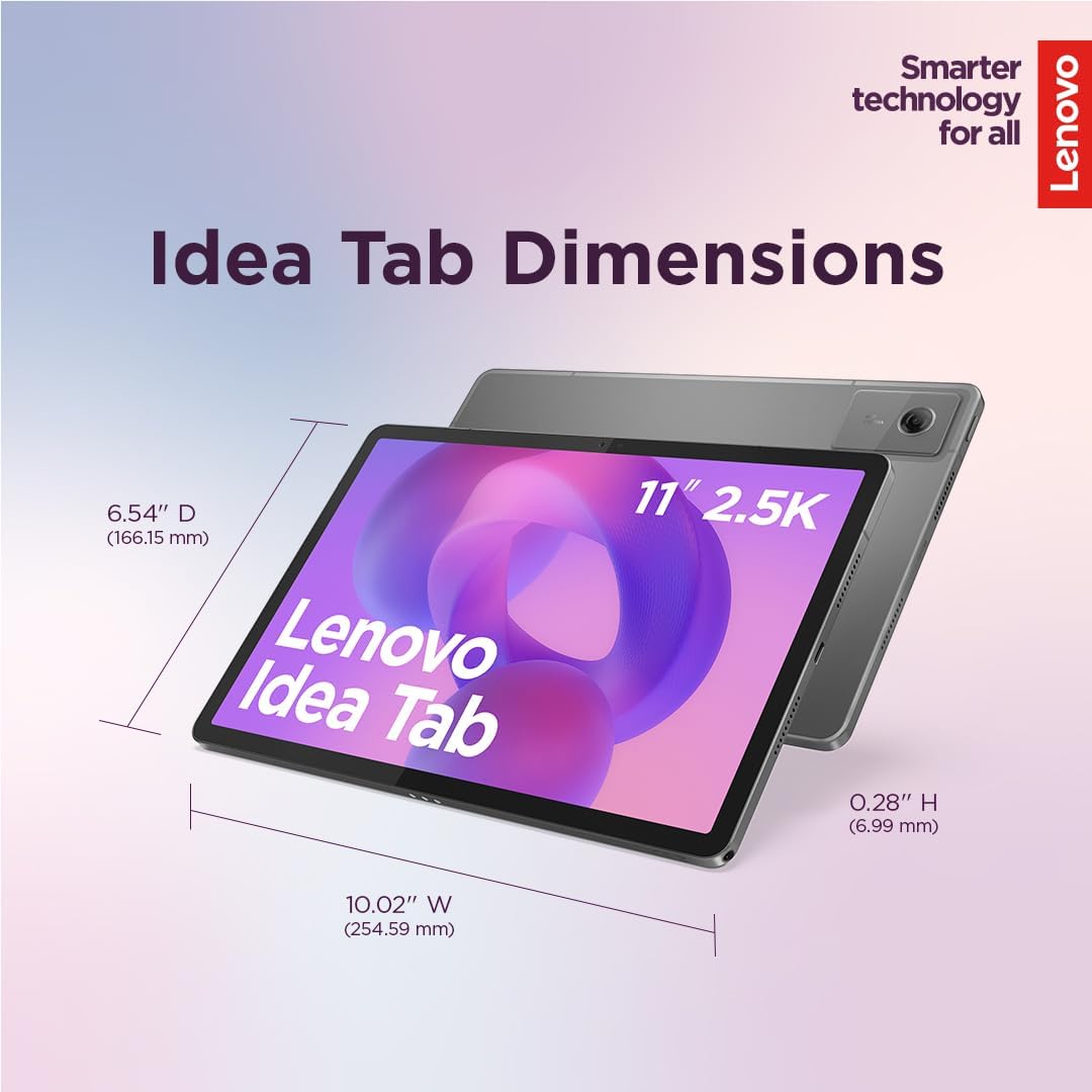 Lenovo Idea Tab - College Tablet - 11�� 2.5K IPS Touchscreen Display - 90Hz - MediaTek Dimensity 6300-4 GB Memory - 128 GB Storage - Integrated Arm Mali-G57 MC2 - Tab Pen and Folio Case