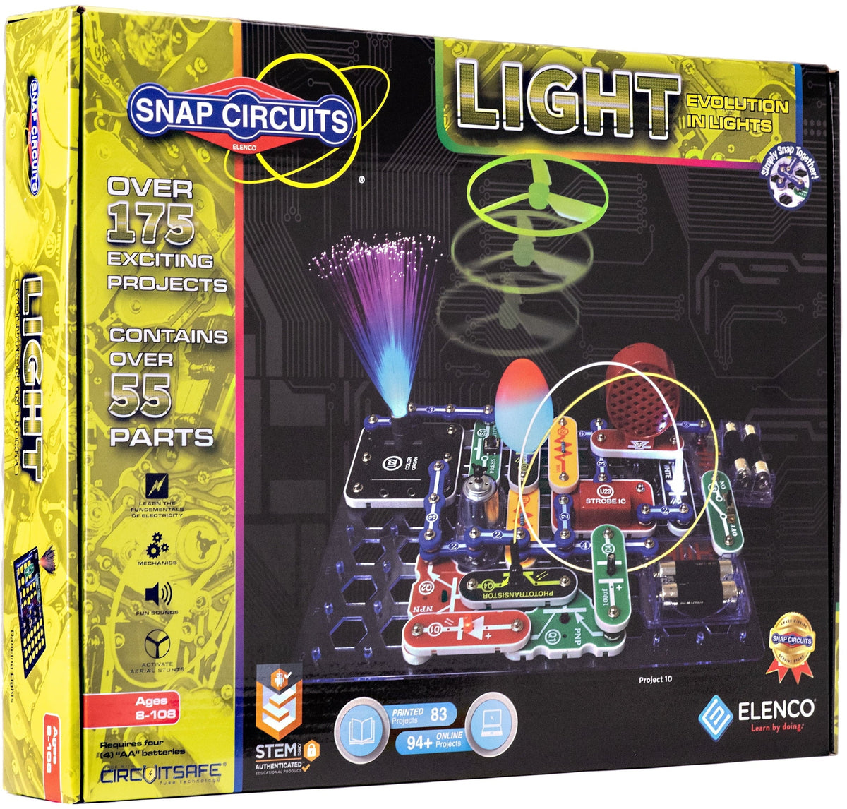 Snap Circuits® Light SCL175 | Electronics Exploration Kit | Over 175 Projects | STEM Educational Toys for Kids 8+