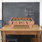 27" Wooden Foosball Table, Indoor Soccer Game Table Top with Footballs, Portable Table Soccer Set for Game Room