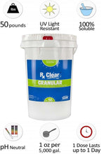 Clear Stabilized Granular Chlorine | One 50-Pound Bucket | Use As Bactericide, Algaecide, and Disinfectant in Swimming Pools and Spas | Fast Dissolving and UV Protected