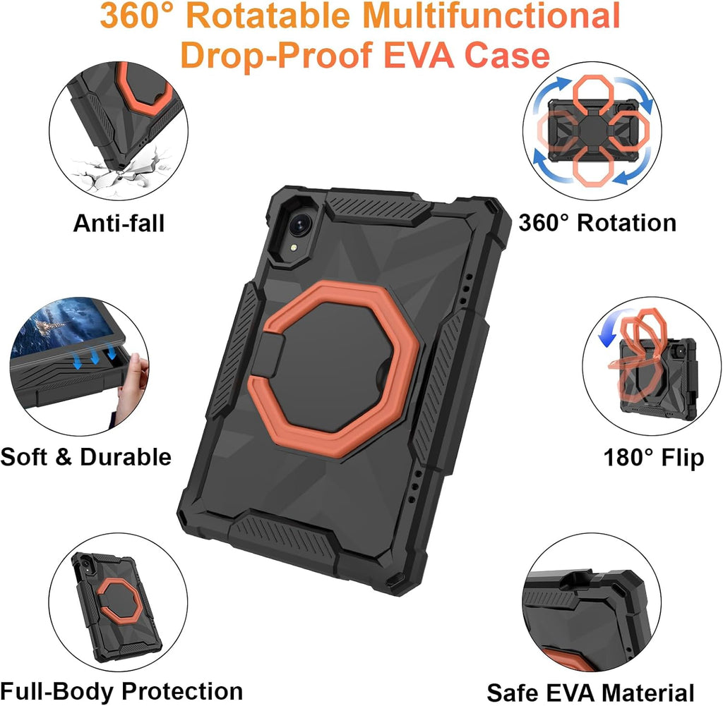 EHFiDC Tablet 10 Inch Android 16 Tablets, 32GB RAM 128GB ROM 2TB Expand, 2.2GHz Octa-Core, 6000mAh, 5G WiFi, HD IPS Display, Widevine L1, Drop-Proof EVA Case