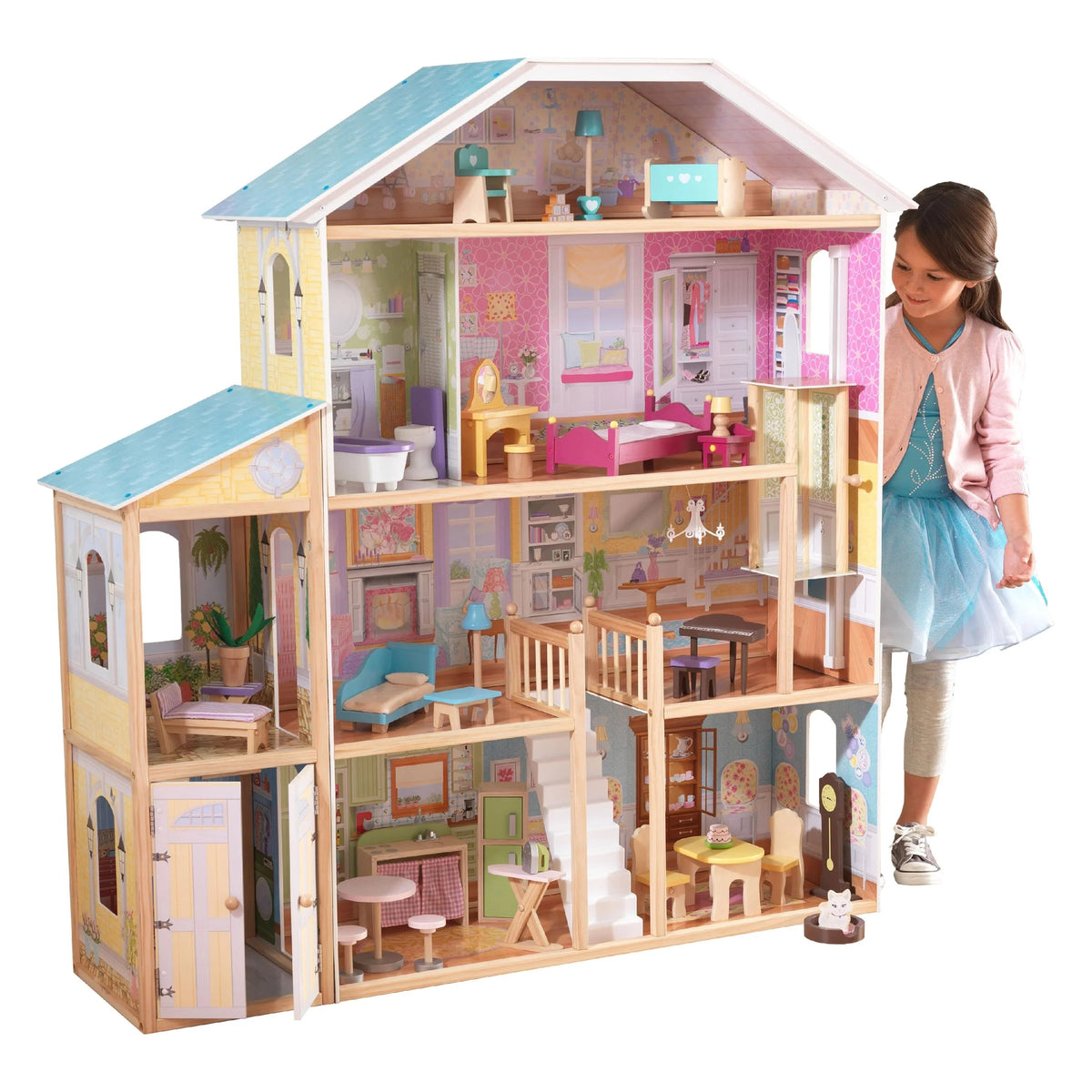 KidKraft Majestic Mansion Wooden Dollhouse with 34 Accessories