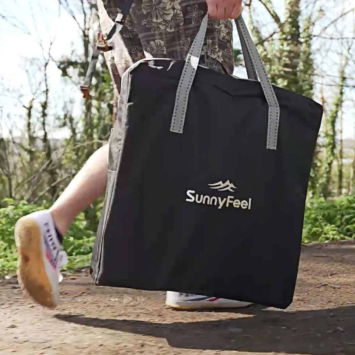 The camping supervisor uses portable folding chairs with side tables and storage bags. These are sturdy and durable, suitable for adults for outdoor use. Each set consists of two (black color)
