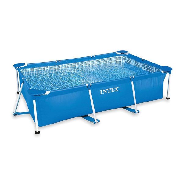 28271EH 8.5 ft. x 5.3 ft. x 2.13 ft. Rectangular Frame Above Ground Swimming Pool, Blue