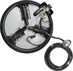 Amazon Basics Portable Propane Fire Pit, 19 inch Round Gas for Patio, 55,000 BTU, Carry Strap, Heat, Warmth and Ambience
