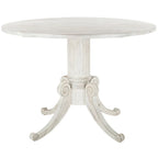 SAFAVIEH Jeane Antique White Drop Leaf Dining Table - 43 W x 43 D x 31 H - 43Wx43Dx31H