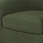 Renwick Faux Leather Barrel Accent Chair for Living Room, Set of 2, Black