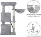 Hey-brother 41.34 inches Cat Tree with Scratching Board, 2 Luxury Condos, Cat Tower