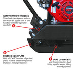 Tomahawk Power Plate Compactor 5.5 HP, 3000 lbs/ft, 63cc, Gas, 17 x 13 Plate Compactor, 5900 VPM