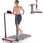 ANCHEER Portable Folding Walking Pad 300lb, 7.5 MPH Under Desk Treadmill with Remote Control & LED Display,2 in 1 Walking Pad Treadmill for Home/Office/Exercise(Pink)