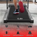 Geemax Electric Treadmill Foldable Compact Treadmill under Desks Treadmill Workout Exercise Treadmill Motorize Treadmill Running Walking Machine with Remote Control for Home Gym (0.5-6.0MPH)