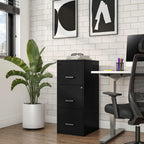 Staples Vertical File Cabinet for Letter/Legal Files, 3-Drawer, Letter/Legal Compatible, Locking, Black