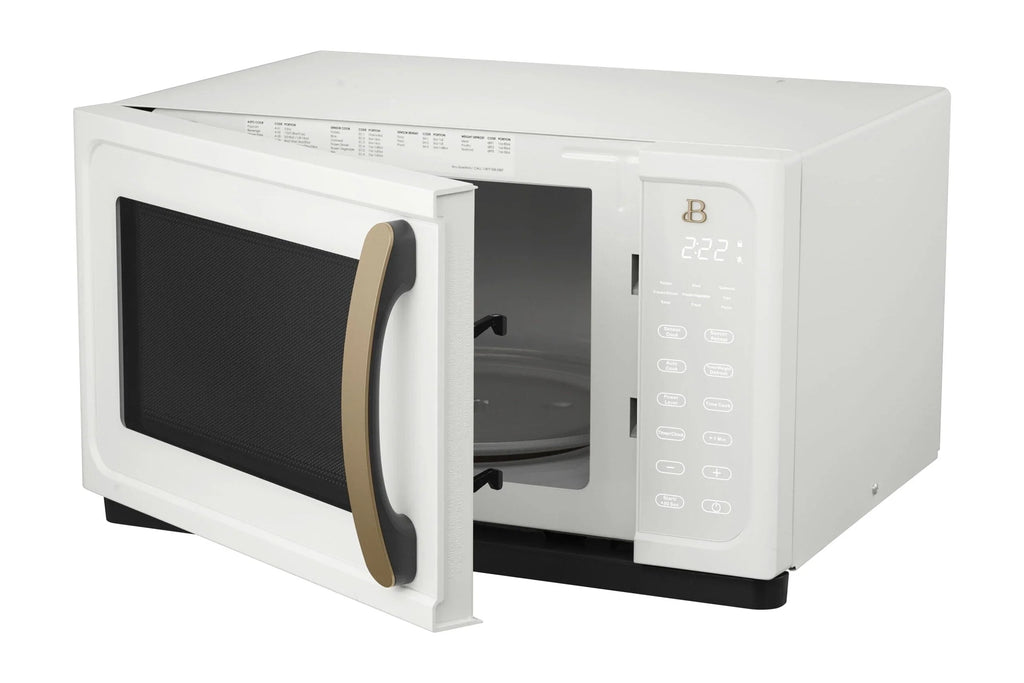 Beautiful 1.1 Cu ft 1000W Sensor Microwave Oven, White Icing - Kitchen Appliance