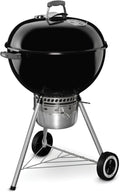 Weber Original Kettle Premium Charcoal Grill  22-Inch  Black – Outdoor BBQ Grill with Built‑In Thermometer  Heat Control Dampers & One‑Touch™ Cleaning System