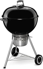 Weber Original Kettle Premium Charcoal Grill  22-Inch  Black – Outdoor BBQ Grill with Built‑In Thermometer  Heat Control Dampers & One‑Touch™ Cleaning System