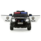 Kids Ride On Police Car 12V Battery Powered Electric Riding Toy Truck Car with LED Siren Flashing Light