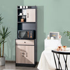 Giantex Kitchen Buffet Storage Cabinet, 3-Door Wood Tallboy with Drawer Spacious Countertop