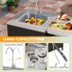 Outdoor Grill Table with Sink and Drainage Heavy Duty Metal Grill Cart
