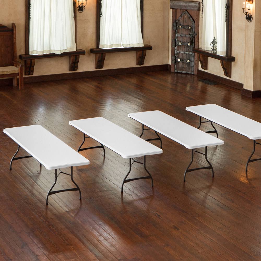 Lifetime 4-Pack Commercial Stacking 8 ft Folding Table ?C White (80344)