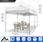 COBIZI 10x20 Heavy Duty Pop up Canopy Tent with 6 sidewalls Easy Up Commercial Outdoor Canopy Wedding Party Tents for Parties All Season Wind & Waterproof Gazebo with Roller Bag,Black(Frame Thickened)