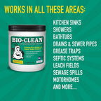 Bio-Clean Natural Drain Cleaner 2lb Canister �?Enzyme-Based for Septic Tanks & Grease Traps, Eco-Friendly, 100 Treatments