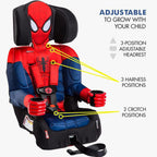 2025 KidsEmbrace Marvel Spider-Man 2-in-1 Forward-Facing Booster Car Seat LATCH | 5-Point Harness Booster 22-65lbs converts to Belt-Positioning Booster 40-100lbs | Adjustable