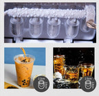 CJC Countertop Ice Maker Portable Ice Machine with Carry Handle Basket and Scoop for Home Kitchen Party 110V