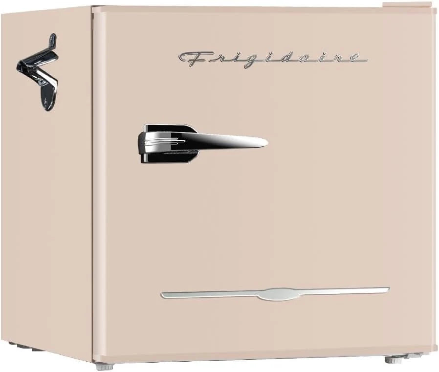 Frigidaire EFR176 Retro Compact Fridge with Chiller Mini Refrigerator with Built-in Bottle Opener for Office, Bedroom, Dorm Room or Cabin, 1.6 cu ft 16" D x 18" W x 18.5" H, Moonlight