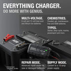 NOCO GENIUS10: 10A 6V/12V Smart Battery Charger, Maintainer and Desulfator