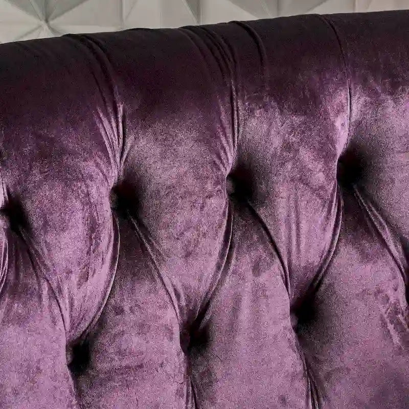 Milani Velvet Tufted Scroll Arm Loveseat by Christopher Knight Home