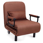 26.5" Convertible Sofa Bed Folding Arm Chair Sleeper Leisure Recliner Lounge Couch