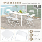 4 Pack Metal Folding Chairs with Plastic Seat and Back