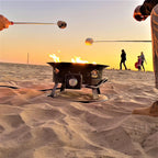 Flame King Smokeless Portable Propane Fire Pit Bowl, 19 inches, 58K BTU with Propane Grip Scale, Self Igniter, Cover, & Carry Straps for RV, Camping, & Outdoor Living