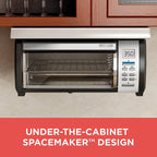 BLACK DECKER SpaceMaker Under Counter Toaster Oven, Digital Controls, Black/Stainless Steel, Fits 9′′ Pizza or 4 Slices