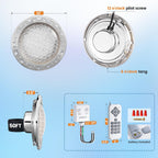 SURAIELEC 12V AC Pool Lights for Inground Pool  10 inch Color Changing LED Pool Light with Remote Control  300W Equivalent  Underwater Swimming Pool Light Fixture for Large Wet Niches  50FT