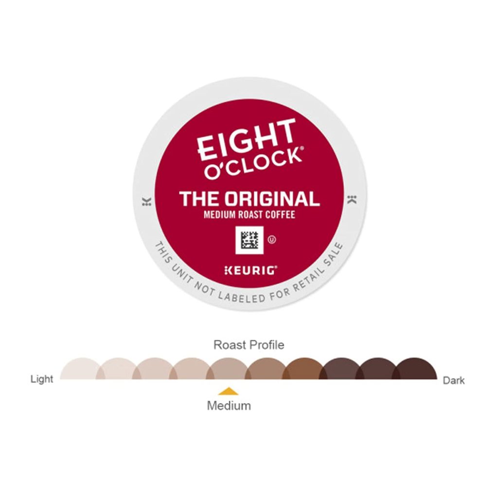 Eight O’Clock Coffee The Original Medium Roast Recyclable K-Cup Pods, 96 Count
