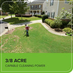 Greenworks 48V (24V x 2) Cordless Brushless Leaf Blower/Vacuum (520 CFM / 240 MPH) with Bag  Powerful & Efficient for Yard Debris Cleanup  Includes (2) 4.0Ah Battery & Dual Port Charger