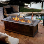 Holy Fire 35.5" L x 15.5" x 6" Rectangle Fire Pit Glass Wind Guard Clear Tempered Glass Flame Protective Pane Wind Resistant - Fits 30��x10 Fire Pit Burner Pan