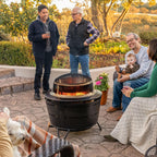 TIKI Reunion Fire Pit Heat Deflector & Screen with Poker �C Outdoor Fire Pit Accessories for More Warmth & Safety �C Spark Protector & Ember Guard for Even Heat Distribution �C Durable Metal Design